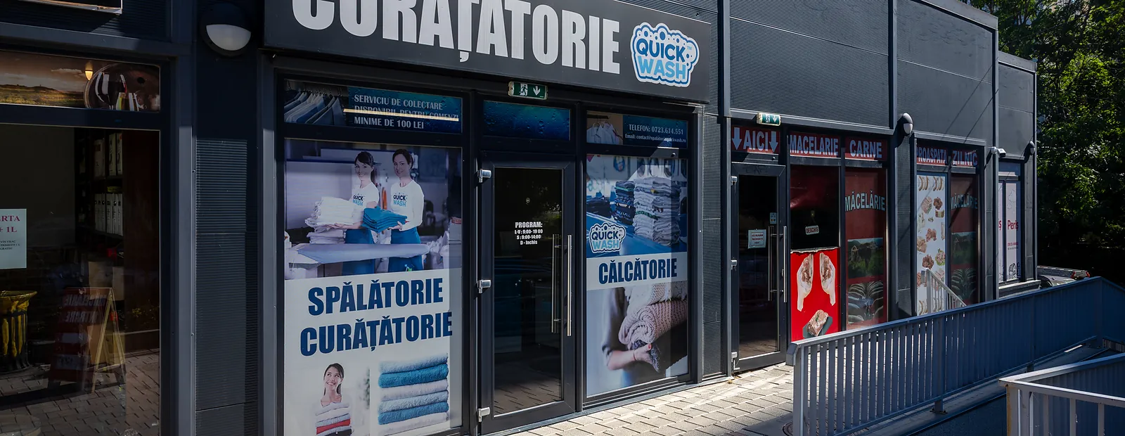 Punctul de lucru QuickWash din Piața Delfinului, sector 2 București